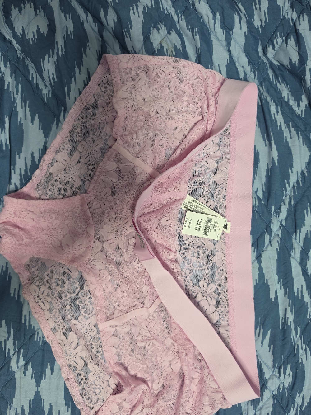 Pinks Lace Boyshort Panty - Pink XXL